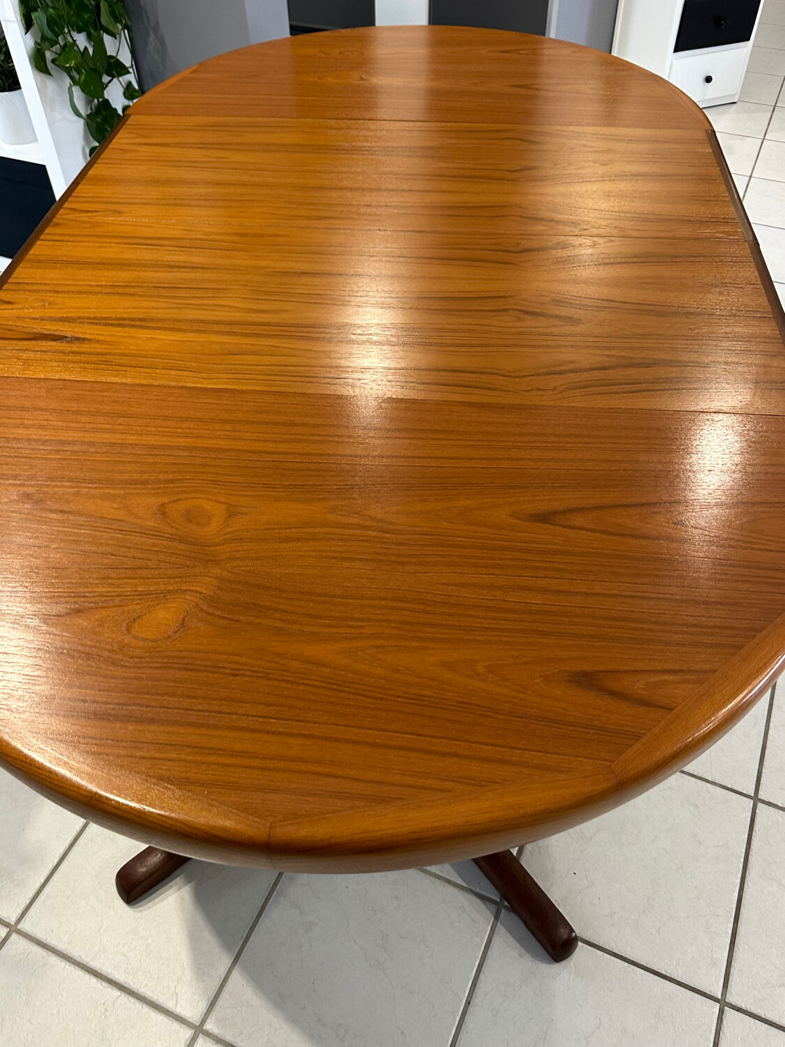 Extensible Baumann teck table vintage 1970