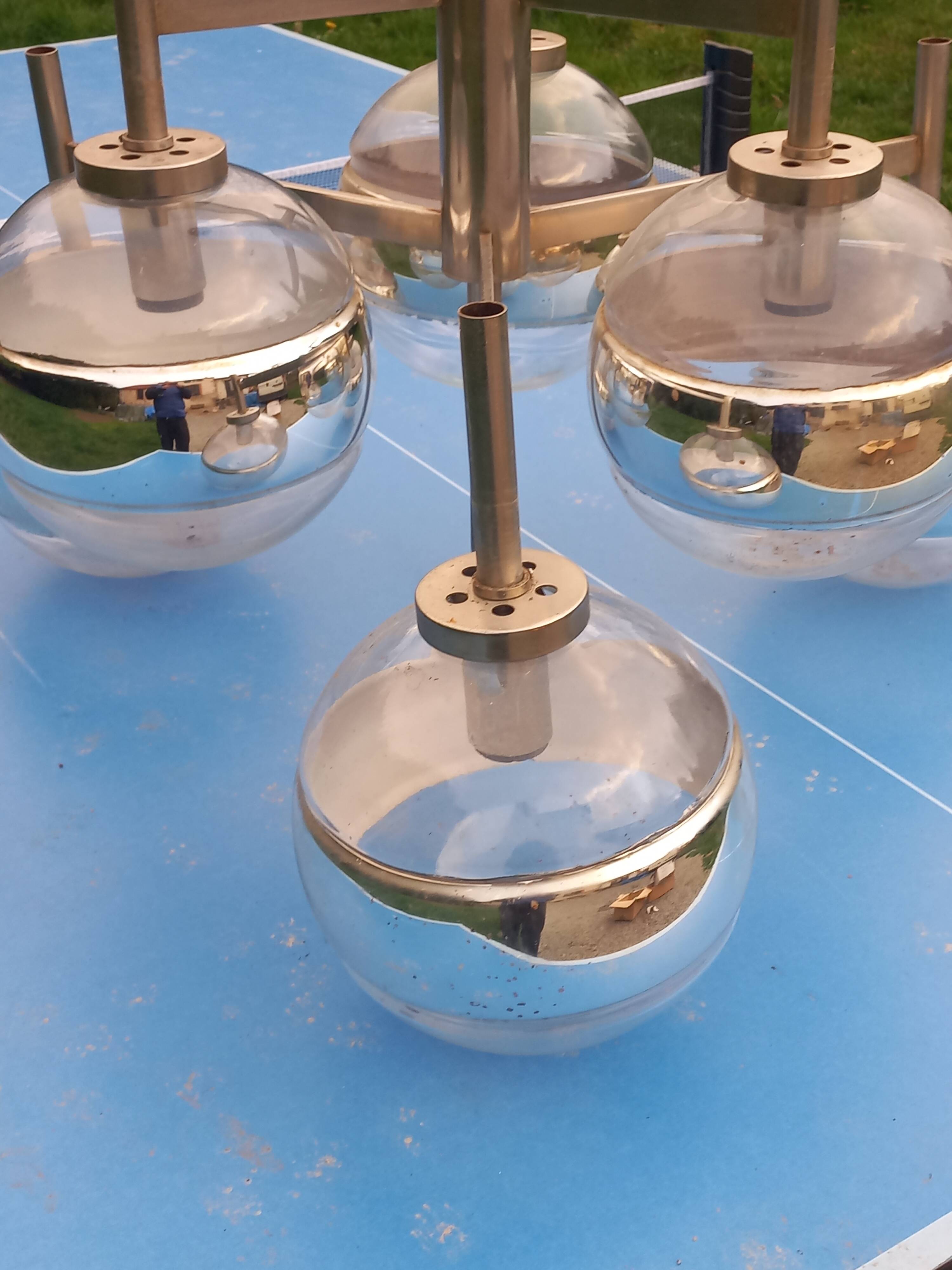 Space age design chandelier from the 70s