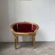 Fauteuil bois doré et velours rouge Louis XVI