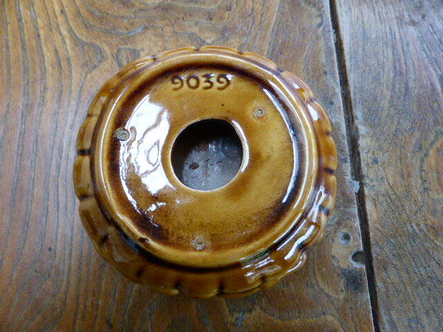 Ashtray ceramic glazed beige/Brown vintage 1970