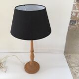 High lamp in vintage turned wood