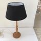 High lamp in vintage turned wood