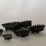 Famille de 6 Hérissons en métal par Walter Bosse, design 1950