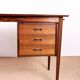 Danish extendable desk, Rosewood and Brass, model OS 51, Arne Vodder.