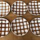 Set of 6 plates to desert Moulin des loups model tablecloth 50s/60s.