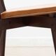 Bistro chair in fawn leatherette and dark oak