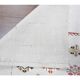 Vintage Turkish Oushak handmade wool cotton white kilim runner rug 68x215
