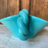 Turquoise twisted ceramic trinket tray