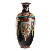 Vase ancien cloisonné en métal Japon époque Meiji 1868-1912