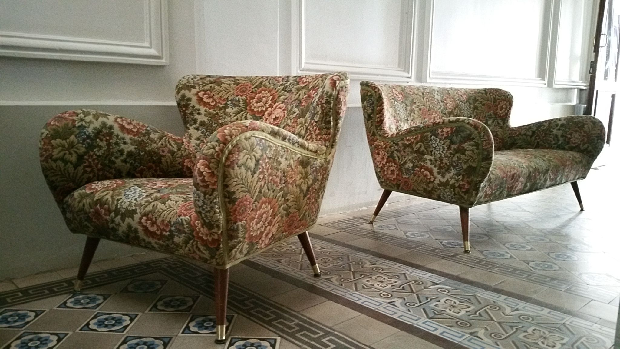 Organic couch 50s/60s design low Italian vintage