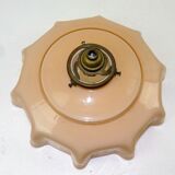 Pink glass hanging lamp