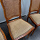 Set of 6 chairs in Louis XV style - carved wood and caning