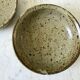Pair of hollow stoneware plates artisanal pottery 60s-70s