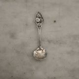 6 salt shakers and spoons in solid silver art nouveau