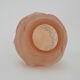 Art deco ball vase in pink glass paste with bird decoration