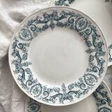 12 flat ironware plates “Louis XVI” Saint Amand and Hamage