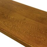 Minimalist vintage teak wood small solid bench