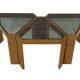 Vintage side table by Porada Arredi, 1970s wood and glass