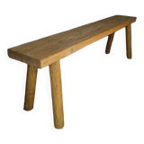 Bench 140 cm old solid wood with patina