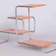 Bauhaus Chrome-Plated Steel and Lacquered Wood Shelf, 1930s