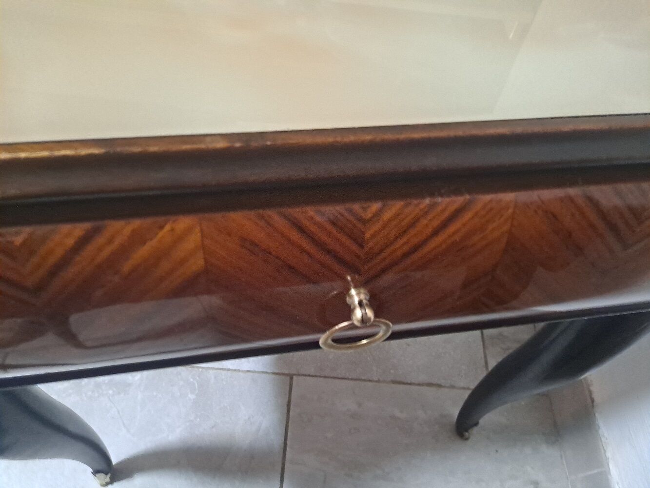 Pair of Mcm italian bedside units tables 1950s