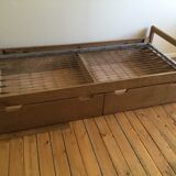 Old wooden bed