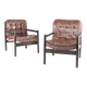 Paire de fauteuils en cuir