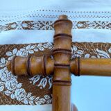 Antique mercury mirror in bamboo-style wood