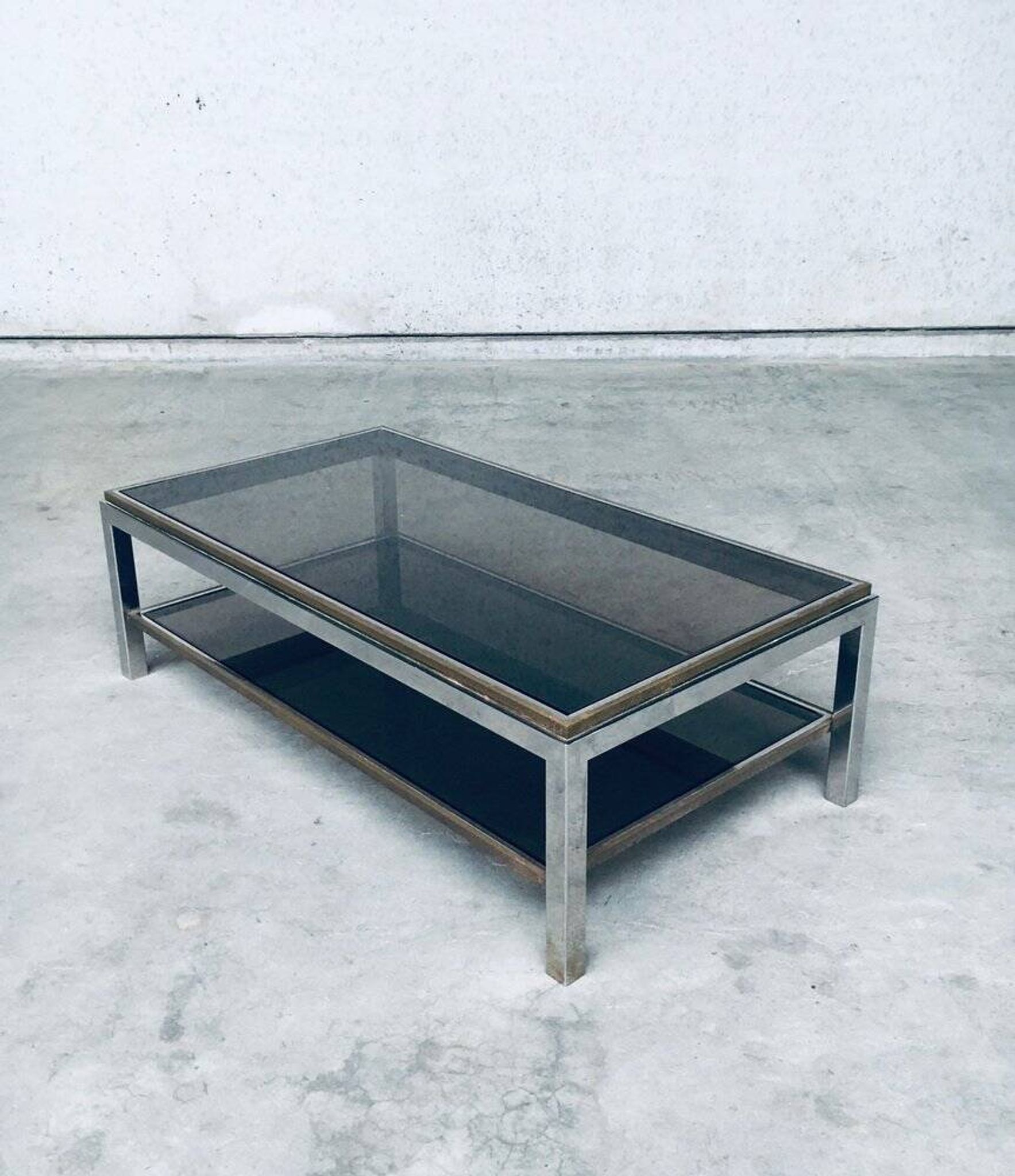 Hollywood Regency Flaminia Two Tier Coffee Table, France, 1970s