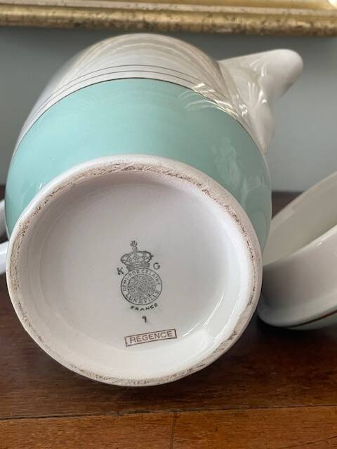 coffee pot, sugar bowl and milk jug KG Luneville Regency model