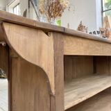Two-sided central island counter in pine 220cm