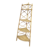 Bamboo rattan corner shelf