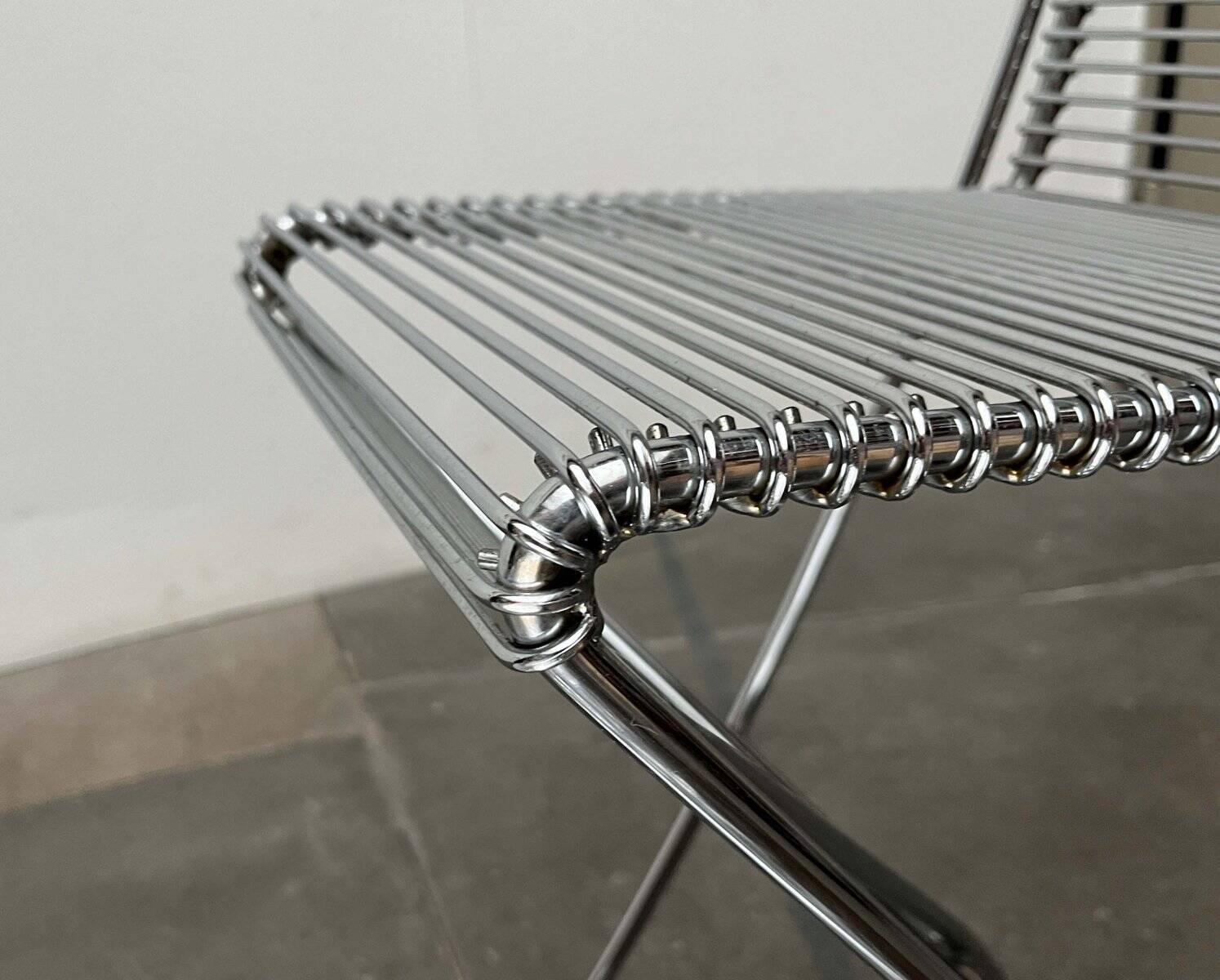 Tabouret de cuisine Postmoderne allemand Kreuzschwinger par Till Behrens pour Meyer Stahlmöbel, années 1980