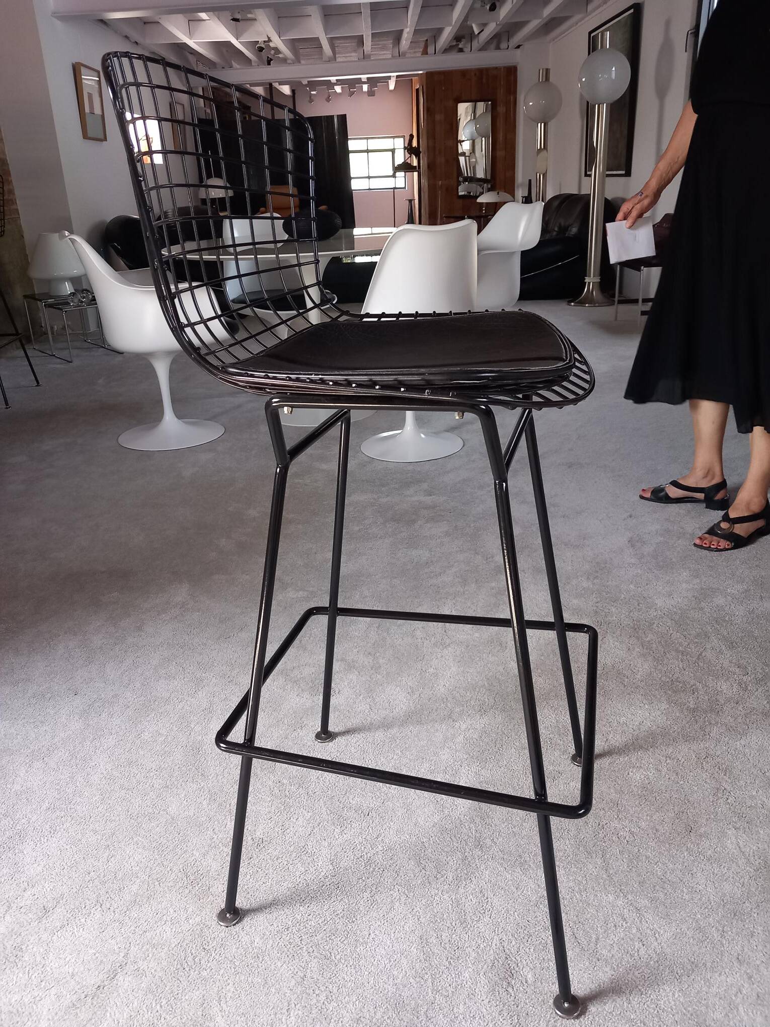 Ensemble de 4 tabourets de bar par Harry Bertoia pour Knoll, 1980