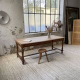 2m walnut drapery farm table