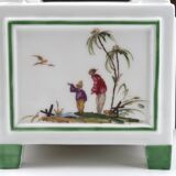 Square Limoges porcelain planter by Raynaud