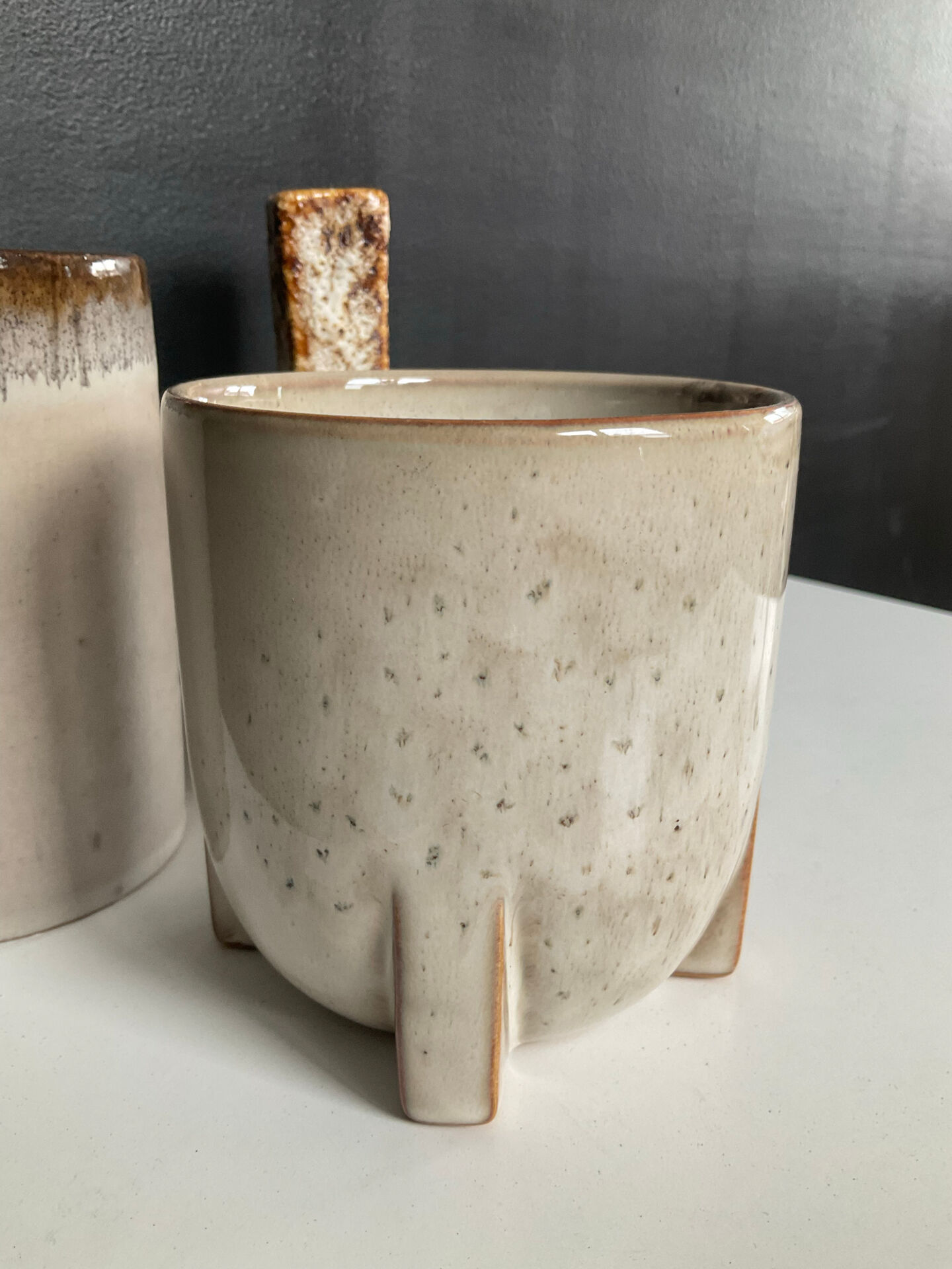 Vintage trio of ceramic vases