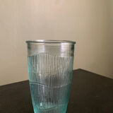Tinted ridged glass water glass
