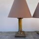 Paire de lampes en métal argenté Louis XVI Cailar Bayard XIXek