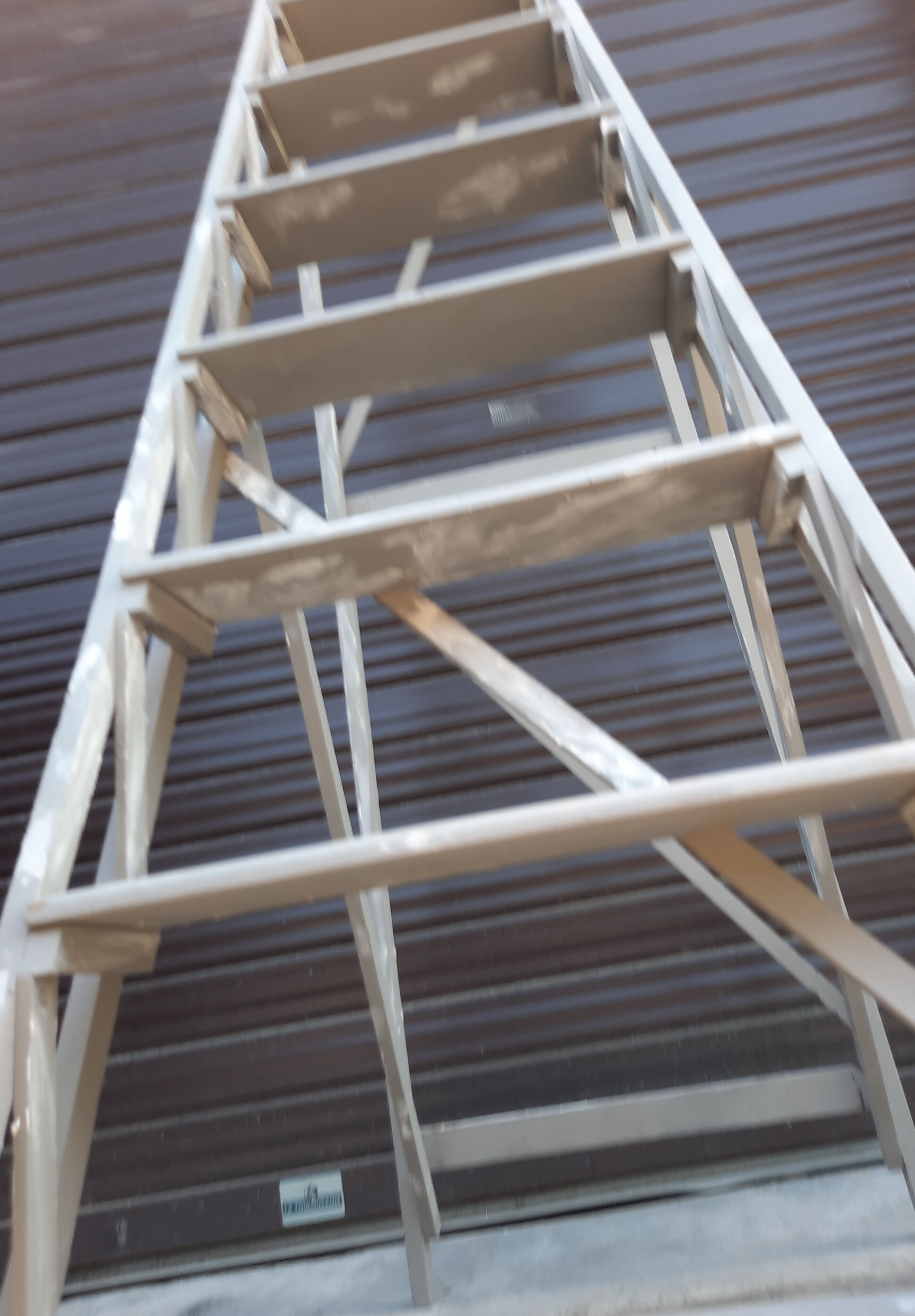 Large all-wood stepladder