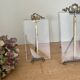 Lot de 3 cadres anciens art déco en verre biseauté et laiton
