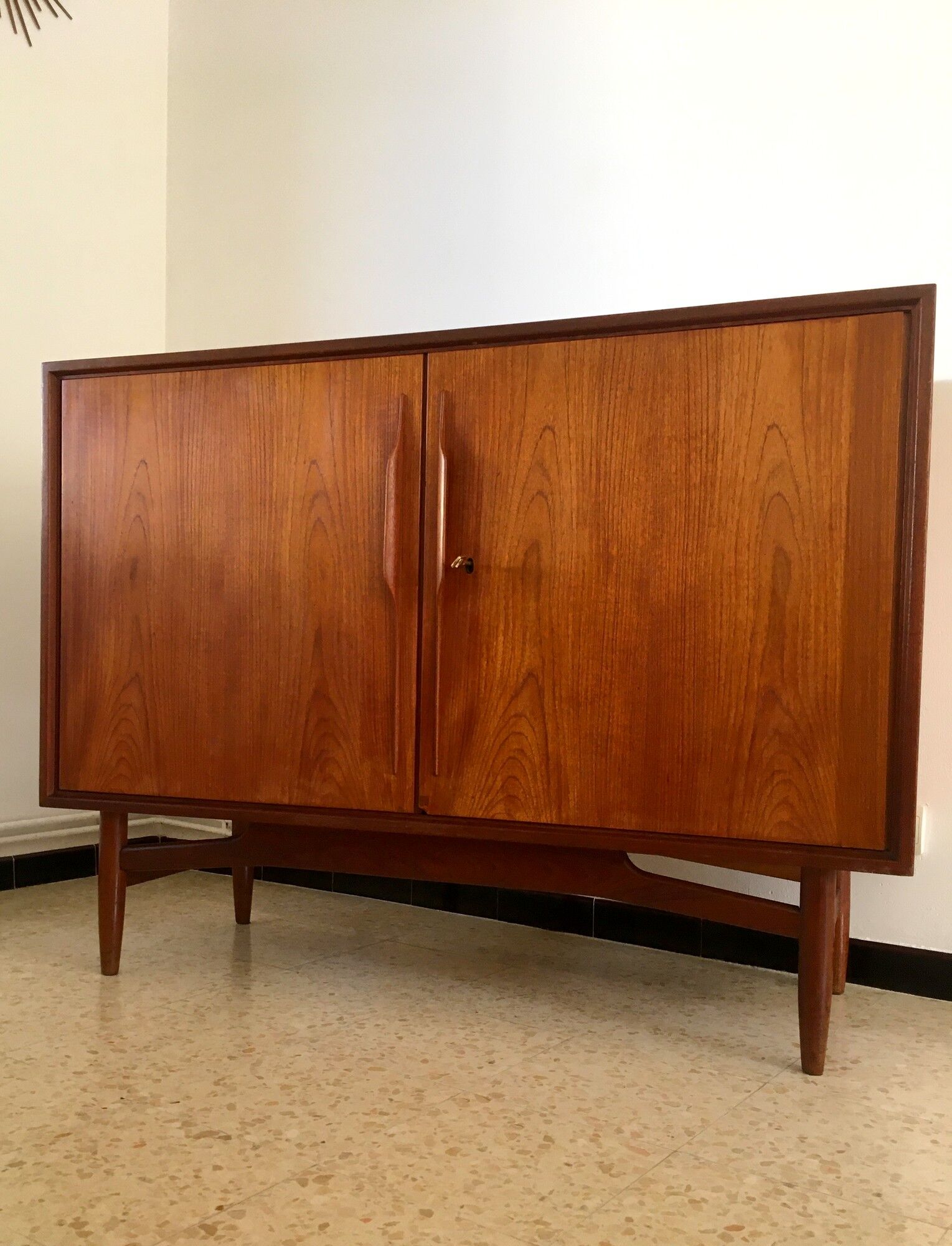 Vintage Scandinavian teak row 1960