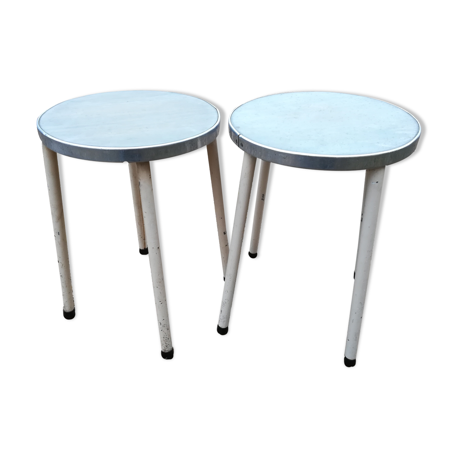 Pair of stools vintage formica