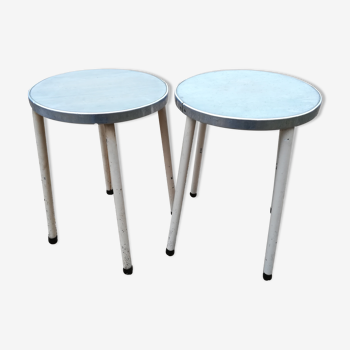 Pair of stools vintage formica