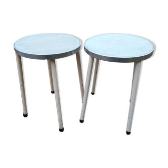 Pair of stools vintage formica