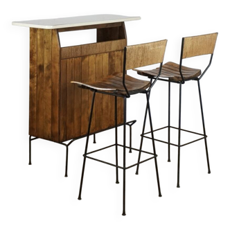 Bar et tabourets Arthur Umanoff