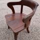 Fauteuil de bureau Louis Philippe en chêne