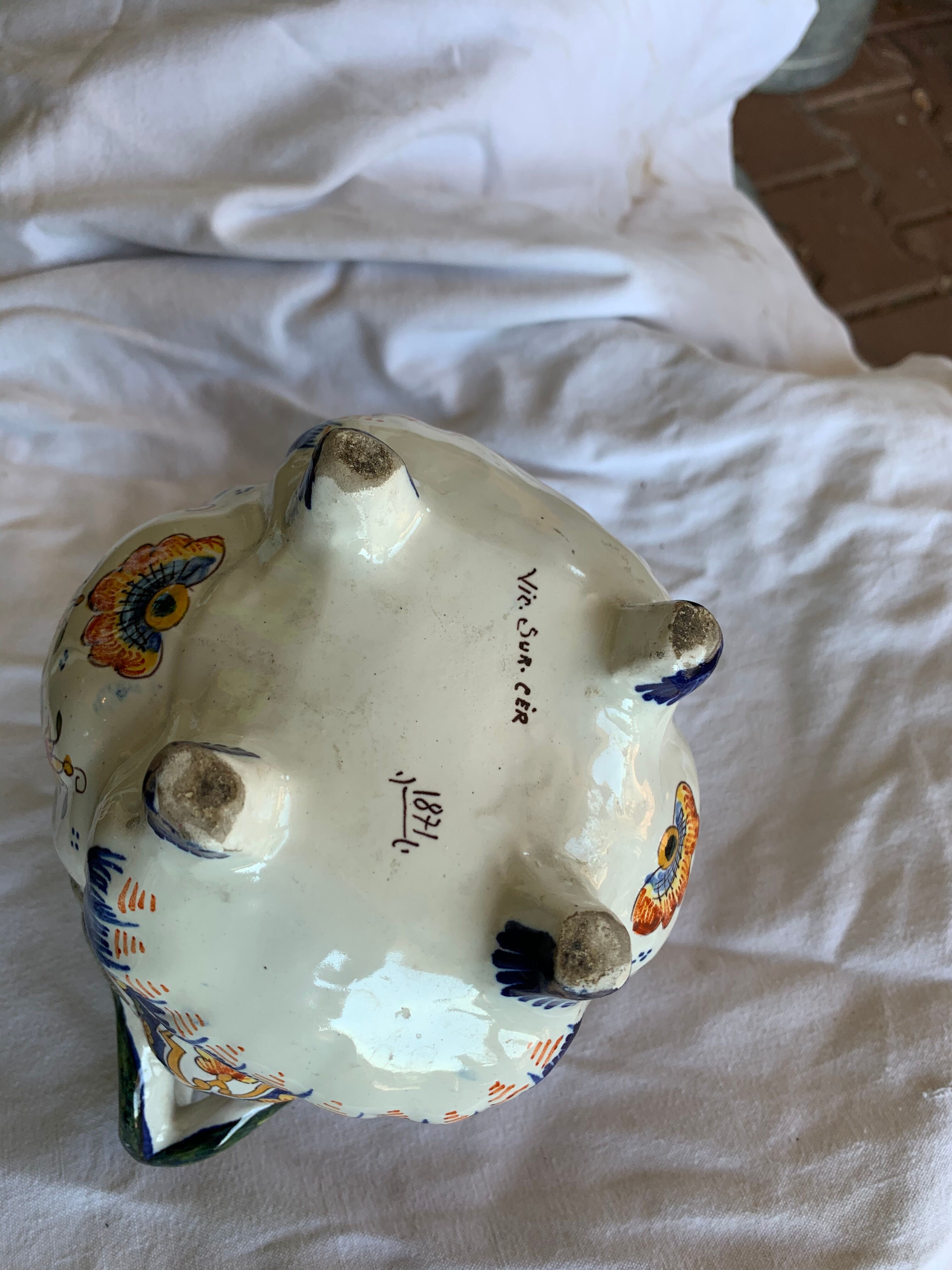 Rouen porcelain planter