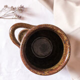 Pot / vase in varnished sandstone