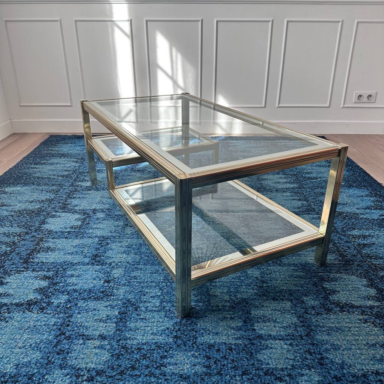 Vintage gold and silver coffee table
